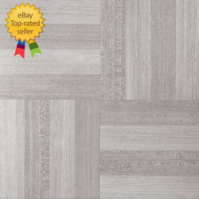 Nexus Self Adhesive 12-Inch Vinyl Floor Tiles 20 Tiles - 12" X 12" Ash Grey Wood