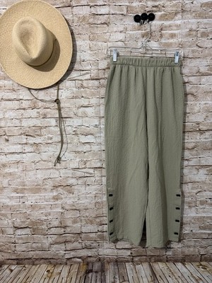 Habitat Clothes To Live In Moss Pull-on Cropped Pants Size XS