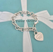 Autentico Bracciale Tiffany & Co Cuore Tag. Chunky Link. Leggi Descrizione 