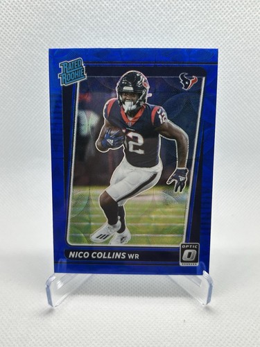 2021 Panini Donruss Optic - Rated Rookie Nico Collins #230 Blue Scope Prizm (RC)