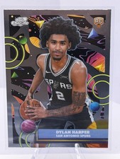 2025-26 Topps Chrome Cosmic DYLAN HARPER Rookie Base Set #186 Spurs