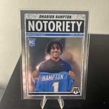 2025 Panini Mosaic - Notoriety Omarion Hampton #20 (RC) Insert Chargers 