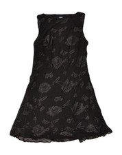 CHAPS Womens A-Line Dress UK 10 Small Black Floral Polyester FO08