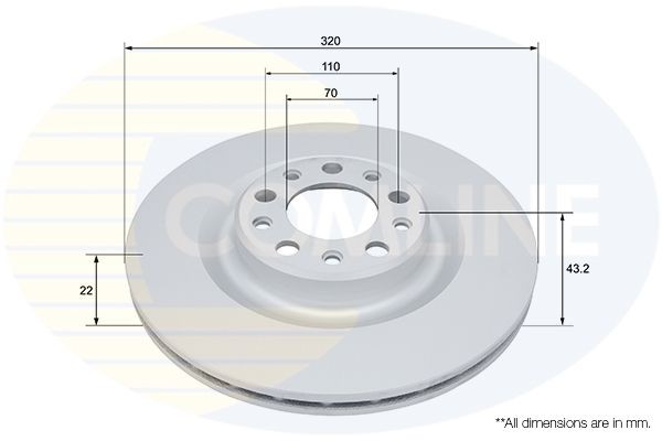 Brake Disc Rear Internally Vented For Alfa Romeo Giulia Stelvio COMLINE ADC4059V