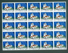Sweden. Skaane. 1968. Christmas Sheet Mnh. Folded.  Christmas In Skaale .Church.