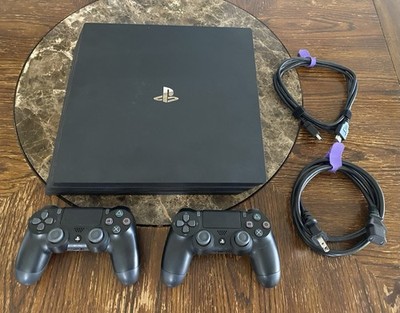 Sony PS4 Pro 1TB Bundle + 2 Wireless Controllers Tested Cleaned PlayStation 4