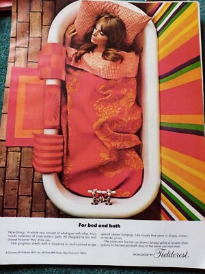 El108 Ephemera 1966 Werbung Fieldcrest Mills Inc New York 