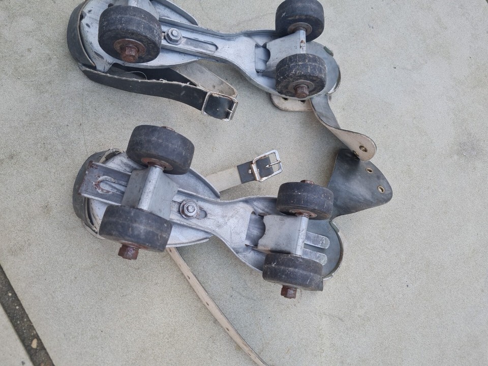 Vintage Roller Skates Adult Child Adjustable Leather And Metal eBay