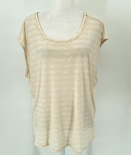WE THE FREE PEOPLE T-Shirt Small Striped Semi-Sheer Oversized Boho Made in USA