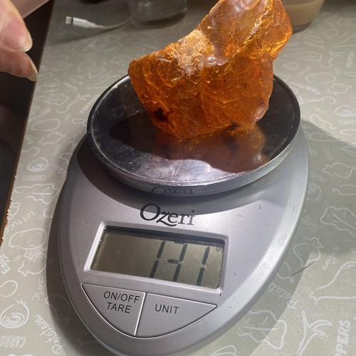 Huge Semi-Polished Natural Baltic Amber, 655 Carats 131 Grams 100 X 75mm, Orange - Picture 12 of 12