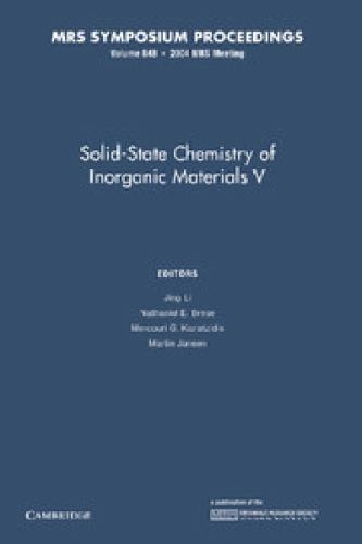 Solid-State Chemistry Inorganic Materials V Volume 848 by Jing Li 9781107409019