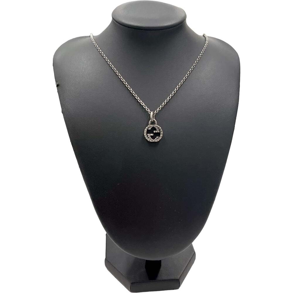 Gucci 4217G 8402 Interlocking G Necklace Silver 19.7