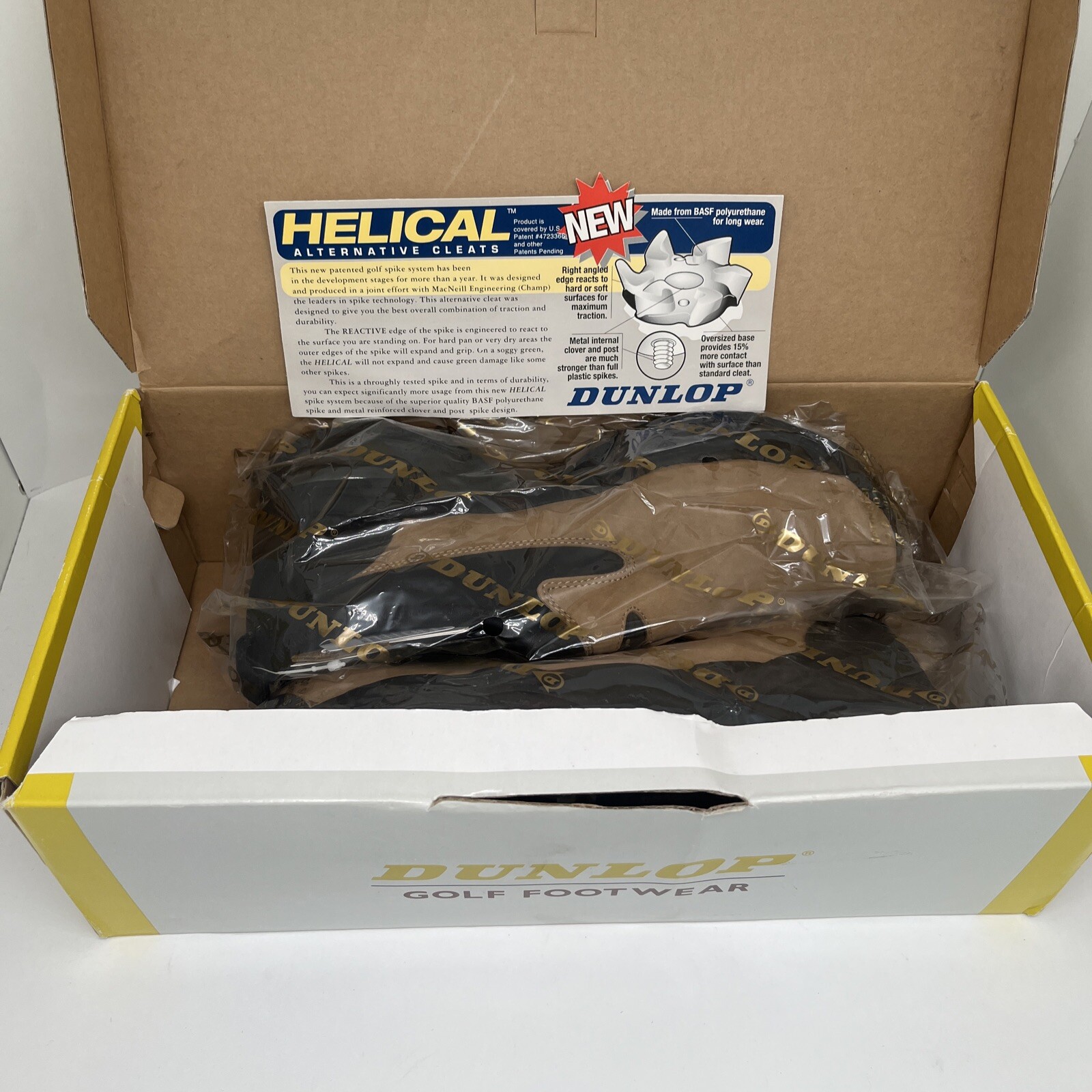 Dunlop Dry Waterproof Golf Shoes RARE Nubuck Leather Slip On Sz 9.5 - NEW IN BOX
