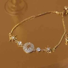 7Ct Round Cut Lab Created Diamond Women's Tennis Bracelet 14k Yellow Gold Finish