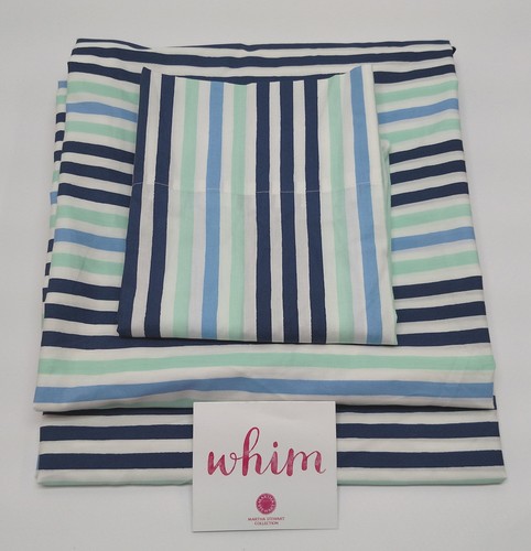twin xl sheet set martha stewart "whim" parallel bars aquatic