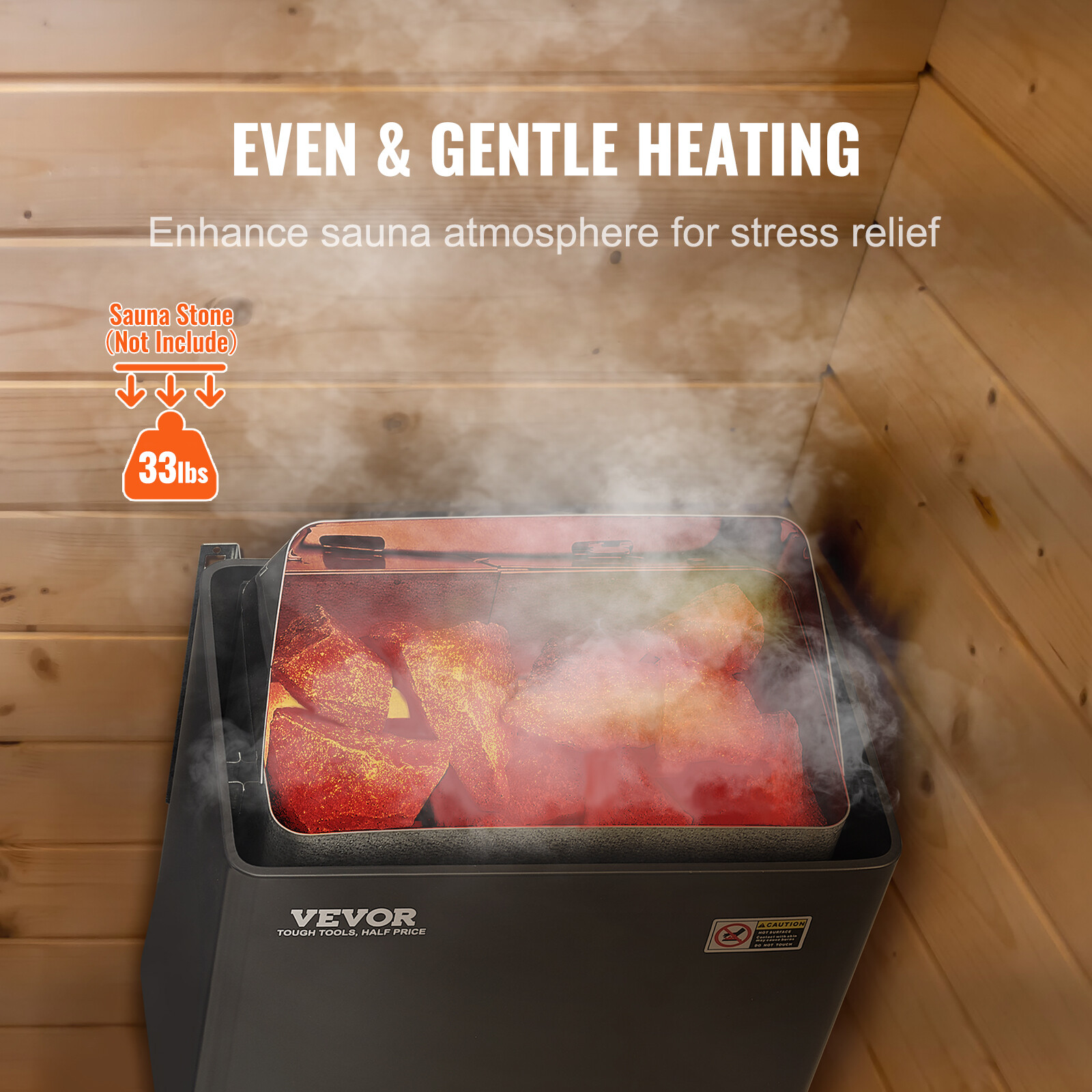 VEVOR 9KW Sauna Heater Stove Wet &amp; Dry w/ Internal Controller Digital 220V