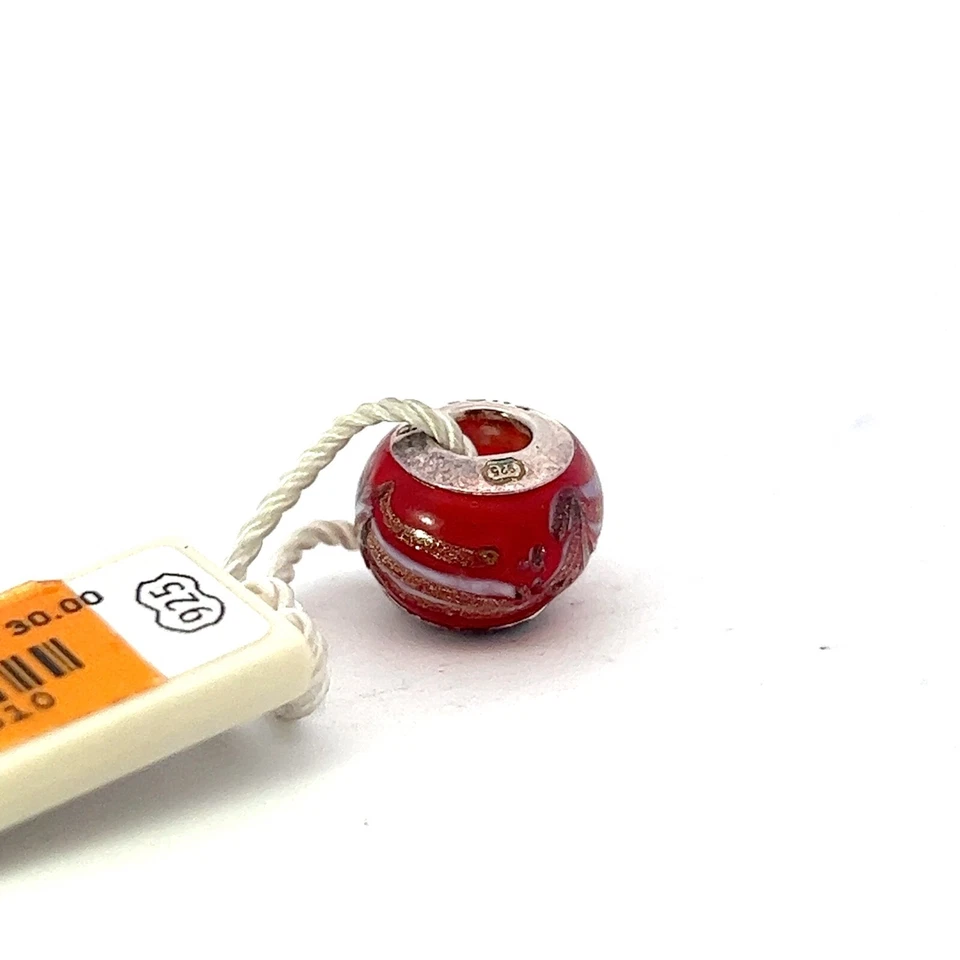 Dije de cuentas Persona de plata esterlina "rojo blanco y oro especificaciones" H11483PM Foto 2 de 4