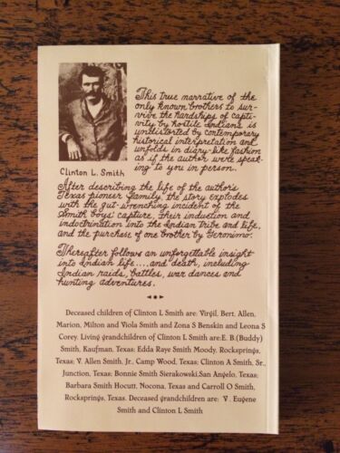 The Boy Captives Clinton L. Smith, *SIGNED* TX brothers captured by Indians - Picture 3 of 13