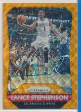 Lance Stephenson 2015 Panini Prizm Orange Wave #82  Basketball Card RARE