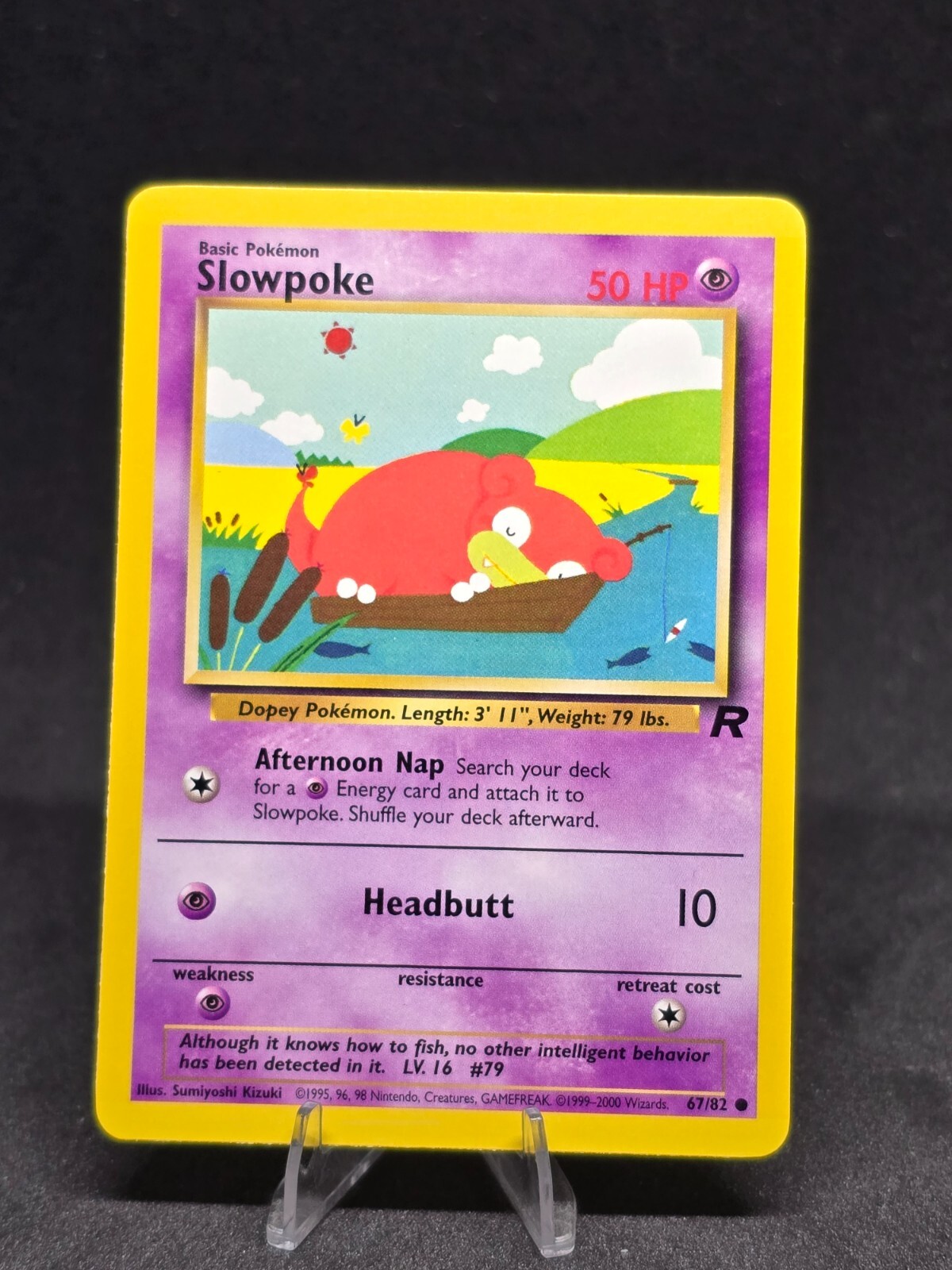 Pokémon TCG Slowpoke 67/82 Team Rocket Vintage WoTC Common NM