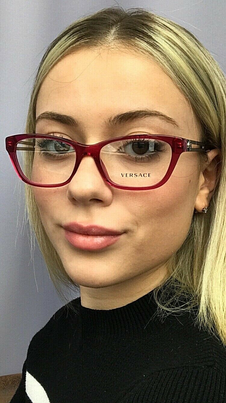 Authentic Versace Mod. 3220 5097 Violet 54mm Cat Eye Women's Eyeglasses Frame thumbnail 5