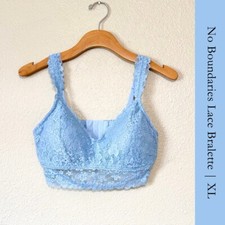 No Boundaries Lace Convertible Bralette - Size XL, Light Blue