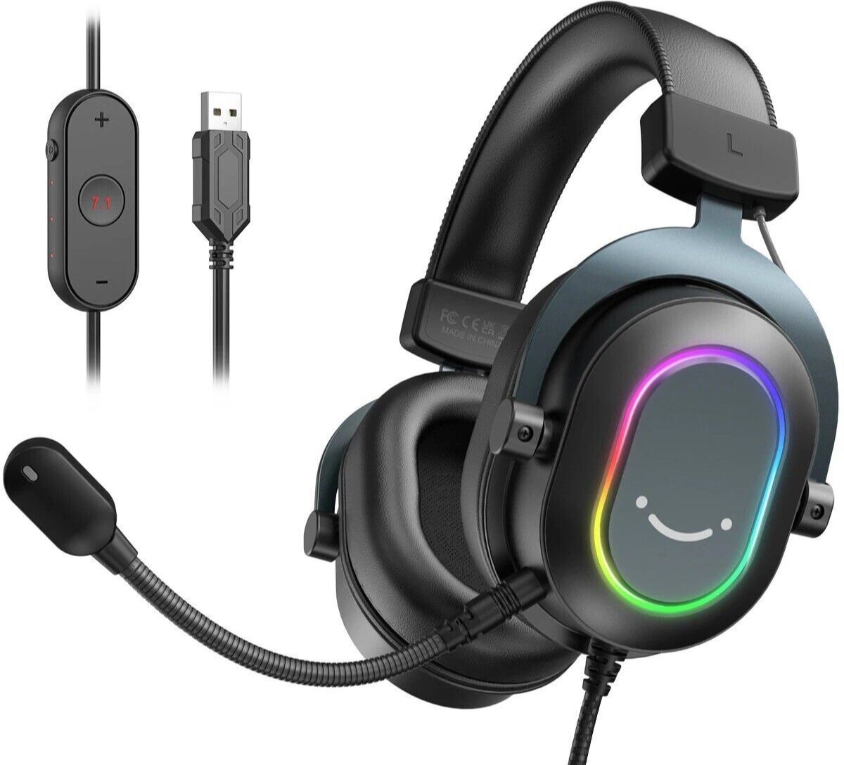 Gaming Headset with Mic Over-Ear Headphones Surround Sound-image