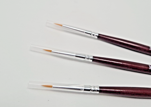 3er Pack Größe 000 extrafeine synthetische Zobel Modellierpinsel Modellbau - Bild 3 von 4