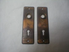 Antique Craftsman Era Doorplate Pair