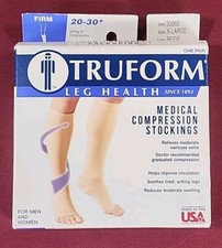 TRUFORM Medical Compression Stockings 20-30 mm BEIGE 30865 Size: X-Large NIB