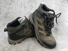 HI-TEC Waterproof Logan Brown Black Hiking Trail Outdoor Boots Size 8 / 41