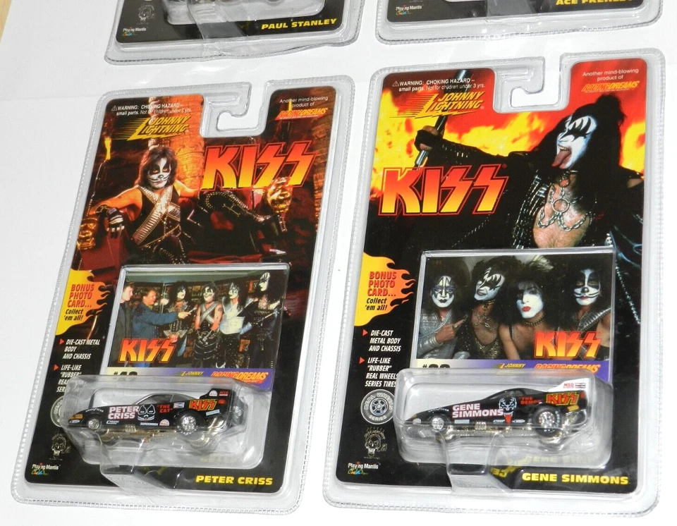 KISS JOHNNY LIGHTNING CLASSIC SET OF 4 PAUL GENE ACE PETER ORIGINAL 4 CARS - Image 2 of 4