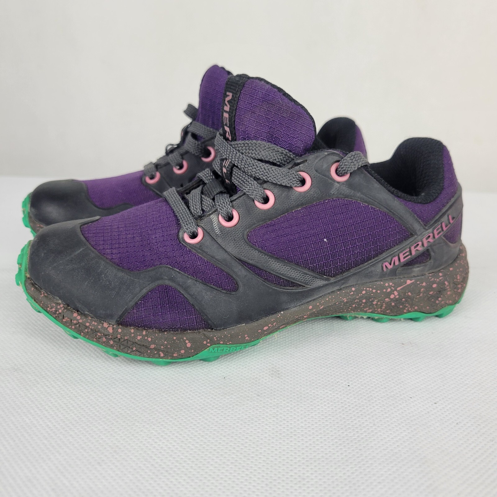 Scarpe da trekking basse Merrell Altalight grandi bambini taglia 11 viola grigio sneakers stringate