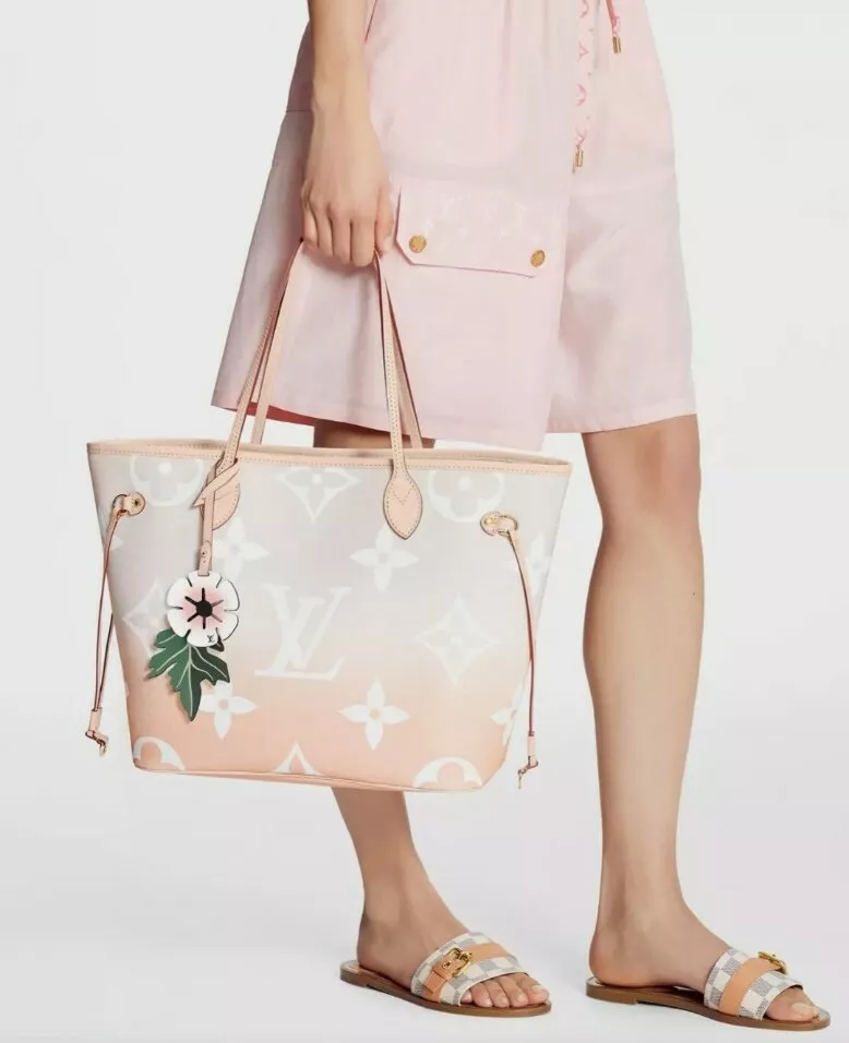 ????LOUIS VUITTON Neverfull MM by the Pool Mist Brume Monogram Bag FULL SET s l1200