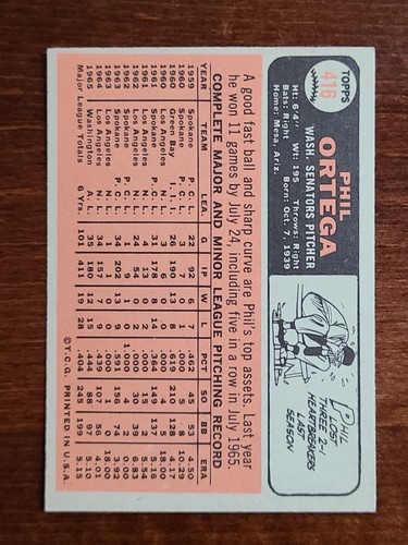 1966 Topps Baseball Cards Complete Your Set You Pick Choose Each #301 - 446 - Picture 153 of 197
