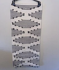 THRESHOLD Cream/Black Boho Thread Design 100% Cotton Table Runner 14x64” See Pic