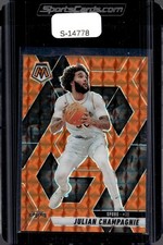 2024-25 Panini Mosaic #109 Julian Champagnie Orange Mosaic #/249