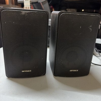 Pair of Optimus Pro 7 Speakers, tested & sounds great, nice quality, metal case