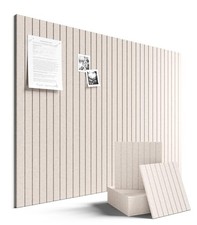 Large Felt Bulletin Board 48" x 36" Cork Board Fine-Stripe 12-Pack Oatmeal