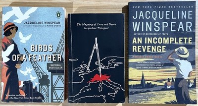 Lot of 3 Jacqueline Winspear: Birds Feather~Revenge~Mapping Love (Maisie Dobbs)