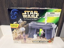Hasbro Kenner Star Wars Power of the Force Endor Attack Playset ROTJ 1996 POTF