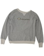 CHAMPION Womens Graphic Sweatshirt Jumper UK 16 Large Grey DL18