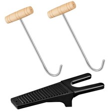 3 Pieces Cowboy Boot Hooks Long Shoes Pull and Boot Puller Set with Long Handle