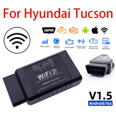 WiFi OBD2 ELM 327 Auto Scanner Werkzeug Android iOS Fehlercodeleser passt für Tucson