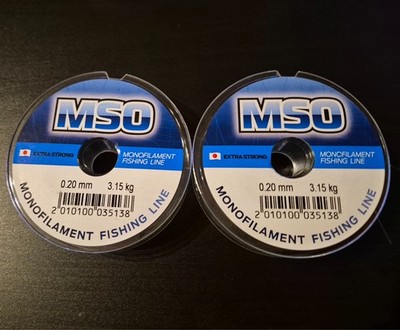 2x 100m Winter Angelschnur MSO Extra Strong 0,20mm 3,15kg fishing line monofil