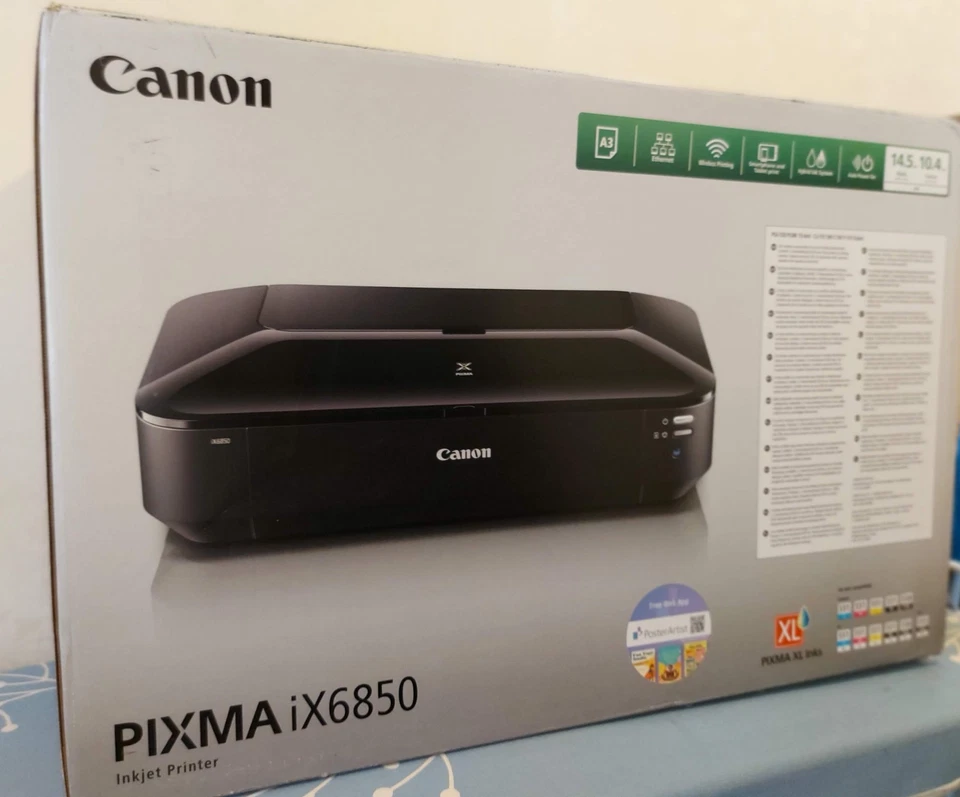Canon Pixma iX6850 Inkjet Wireless Photo Printer - Black - Image 4 of 4