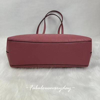Coach Station Tote Bag Shoulder Bag In Signature Leather  Coach Station Tote Bag Shoulder Bag In Signature Leather Gold/Peony CDL99 NWT main image 0