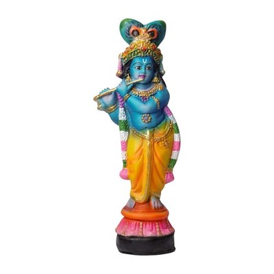 Schöne Lord Krishna Prunkstück Hindu Gott Idol Statue Figur