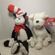 Vintage 2003 Cat In The Hat Plush Lot Of 2 Dr Seuss Universal Studios Dreamworks