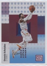 2017-18 Panini Status Blue 59/199 Dennis Schroder #11 d7b